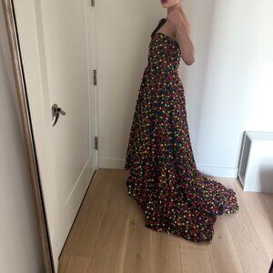 Exquisite Jason Wu Strapless Evening Gown - Polka Dot Midi/Maxi Dress - Size S -